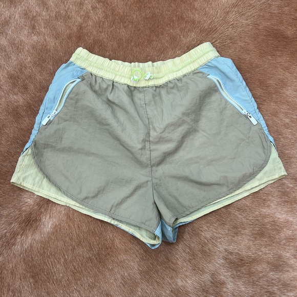 Zara Pants - Zara Women's Athletic Shorts in Khaki and Blue